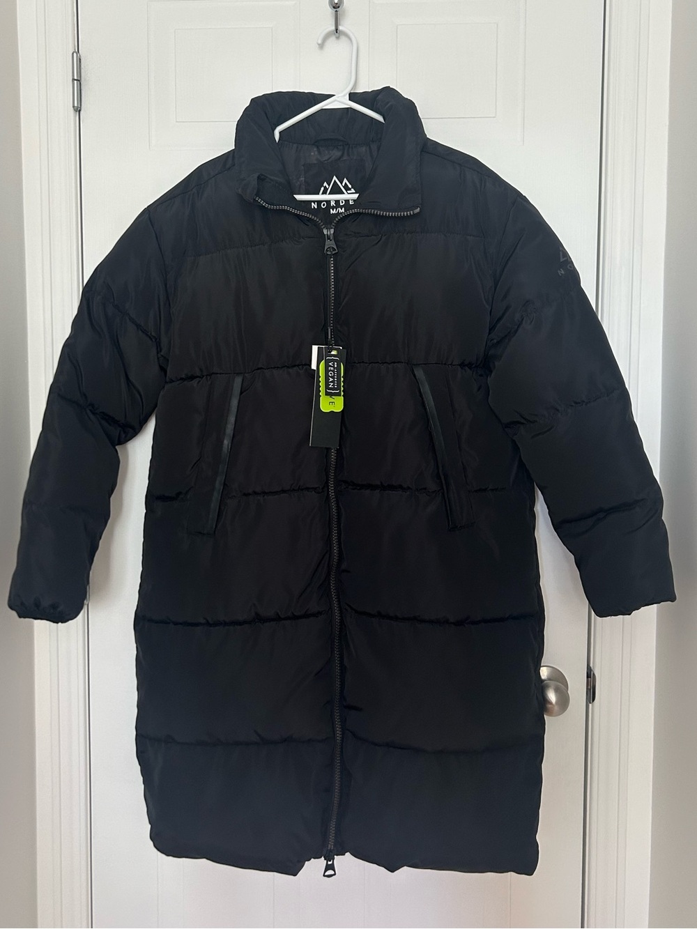 NORDEN Black Long Puffer Coat NWT